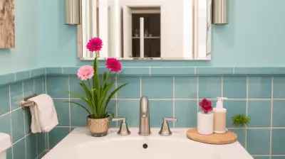 Farbenfrohe Badezimmer Akzente