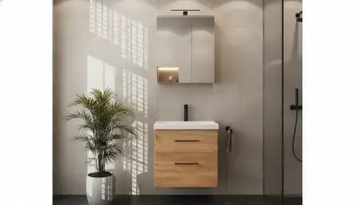 Eleganz im Bad: Waschbecken mit Unterschrank hängend Set