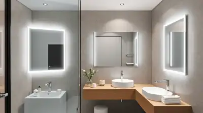Digitale Wandspiegel im modernen Bad