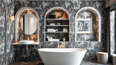 Elegante Nischen-Regale fürs Badezimmer