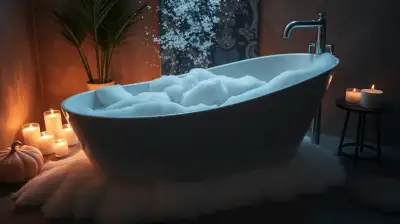 Luxuriöse Schaumpartys im Badezimmer