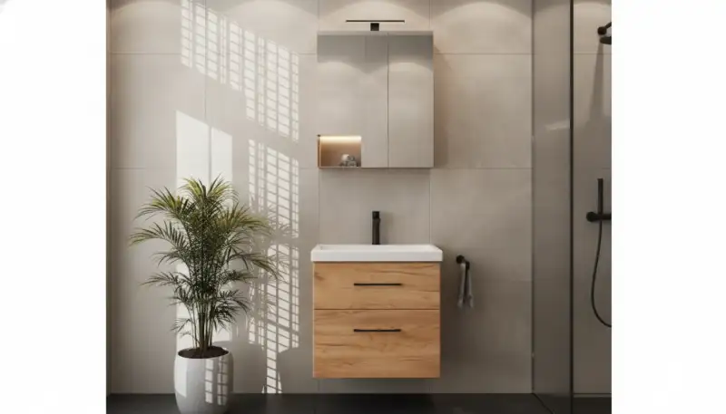 Eleganz im Bad: Waschbecken mit Unterschrank hängend Set