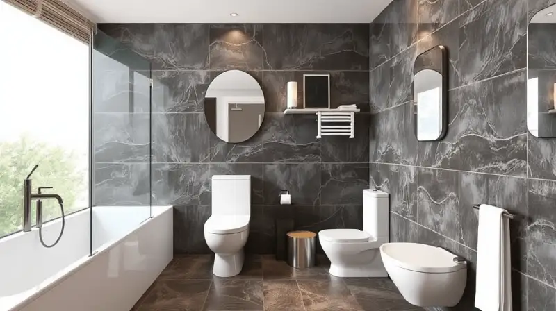 Moderne Toilettenbürsten im Badezimmer