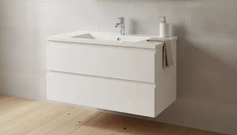 Platzwunder: Waschbeckenunterschrank hängend 60cm