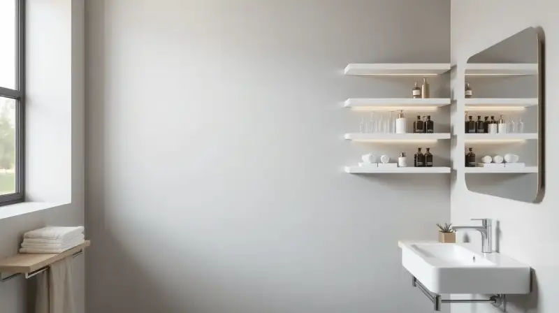Elegante Badezimmerregale für optimalen Stauraum