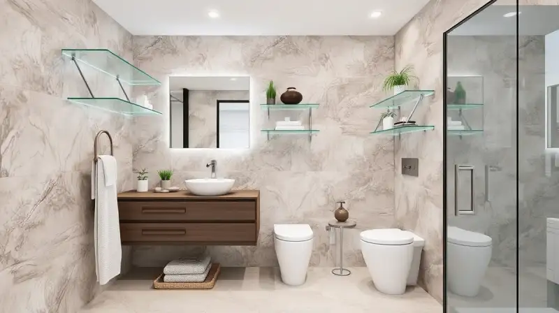 Glasregalleisten für stilvolle Badgestaltung