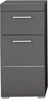 trendteam smart living – Amanda – Kommode – Grau Hochglanz – Badschrank – (BxHxT) 37 x 79 x 31 cm…