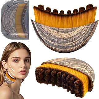 1 Stück Lymphatic Contour Face Brush, Gesichts Lymphdrainage Massagegerät, Trockenbürsten Gesi…