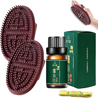 2Pcs Meridian Massagebürste mit 10ml Ätherische Öle und 1.5-Meter-Maßband, Professional Merid…