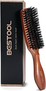 BESTOOL Haarbürste, Wildschweinborsten Bürste für Damen Herren Kinder zum Entwirren & Stylen, …