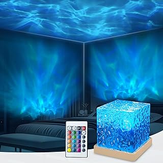 GY LED Sternenhimmel Projektor Kinder Lampe RGB Nachtlicht Mit 16 Farben Dimmbarer Wasserwellen H…