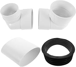 Alipis Toilettenabfluss-adapter PVC Offset Wc-anschluss mit Dichtungsring Montagefreundlicher Abf…