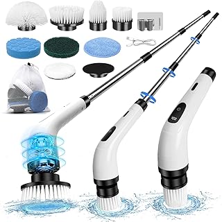 Elektrische Reinigungsbürste,Electric Spin Scrubber Mit 8 Austauschbaren Bohrbürstenköpfen,Rei…