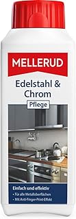 MELLERUD Edelstahl & Chrom Pflege | 1 x 0,25 l | Wirkungsvolles Reinigungsmittel gegen Schmutz un…