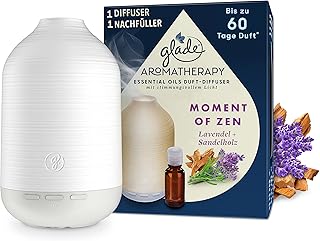 Glade Aromatherapy Essential Oils Duft-Diffuser Starterset Nachfüller, Moment of Zen, Lavendel +…