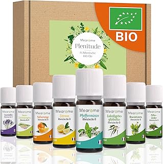 ÄTHERISCHE ÖLE SET BIO-Zertifiziert Duftöl Pur 100% Naturrein, Aroma Diffuser Ravintsara Laven…