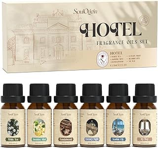 SoulOrigin Hotel Ätherisches Öle Set, Duftöl Set für Öl Diffuser, Duftöle für Seifenkarze …