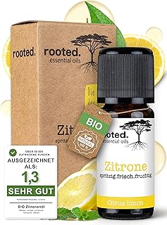 rooted.® BIO Zitronenöl 10ml [100% NATURREIN] – Echte Zitrone – Citrus limon – Ätherisches Öl…