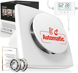 SBONNI Badlüfter mit Feuchtigkeitssensor Temperatursensor Timer – 3 Stufen Bad Lüfter 100mm – A…