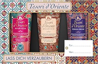 TESORI D’ORIENTE Geschenkset | Cremeduschen 3 x 75 ml (Ayurveda, Persian Dream und Byzantium) Dus…