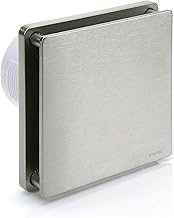 STERR Silberner Badlüfter 100 mm mit HYGROSTAT – Badezimmerventilator – Edelstahlfront – Moderne…