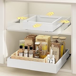 Mointal 2 Stück Kleine Teleskopschublade, 4 Richtungen Ausziehbare Breite 26-41 cm & Tiefe 33-…