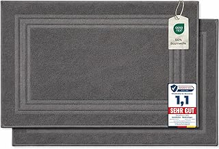 Komfortec Badvorleger Set 2 Teilig, Frottee Duschvorleger, Waschbar Duschmatte & Badteppich, 600 …