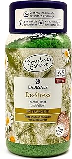 Dresdner Essenz Badesalz De-Stress 600g – Aromatisch, Grün – Entspannung, Stressabbau, Wiederher…