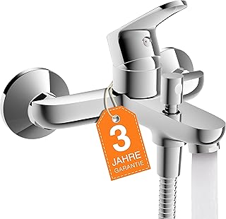 EISL Badewannenarmatur CLAUDIO, Mischbatterie Chrom mit Brauseanschluss, Wasserhahn Badewanne mit…
