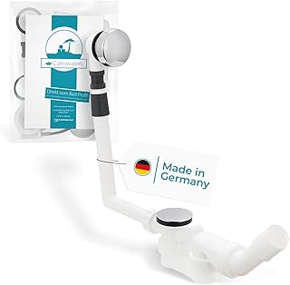 Calmwaters® Excenter-Ablaufgarnitur für Badewannen, Badewannengarnitur mit Überlauf und Excent…
