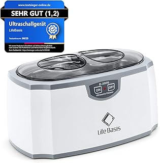 LifeBasis Ultraschallreinigungsgerät 420ml- TESTSIEGER 2025 Brillenreinigungsgerät Ultraschallr…