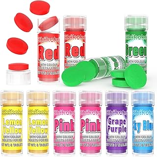 Badefarben Badewanne – 80 Stück Gikikoko Badebomben Tabletten, 6 Farben Badezusatz, Kreieren Sie…