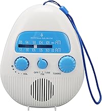 Tragbares Duschradio, batteriebetriebenes AM FM Radio, wasserdichtes Badezimmerradio mit eingebau…