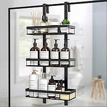 Duschablage zum Hängen, Duschregal Ohne Bohren für Duschwand, Badezimmer Organizer mit 3 Duschk…