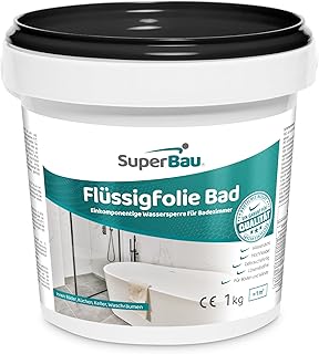 Flüssigfolie (Grau, 1kg≈1m²) BAD & DUSCHE, Abdichten Badezimmer Fliesen, Abdichtfolie, Duscha…