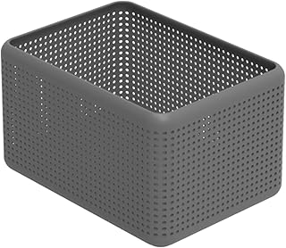 Rotho Madei Aufbewahrungskorb 13l, Kunststoff (PP recycelt) BPA-frei, anthrazit, 13l (32.6 x 23.8…