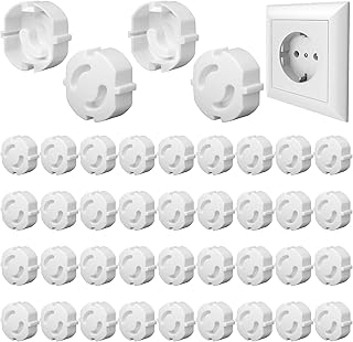 Steckdosen Kindersicherung – 40 Stück Steckdosenschutz zum Stecken, ABS-Material, Steckdosenschu…