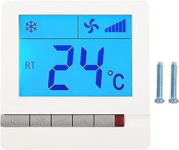 LCD Digitales Thermostat für Klimaanlage & Lüfterspulensteuerung, Controller mit blauer Hinterg…