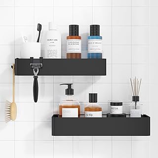 Kitsure Duschablage ohne Bohren – 2 Stück rostfreie Badezimmer Organizer, schnell trocknende Bad…