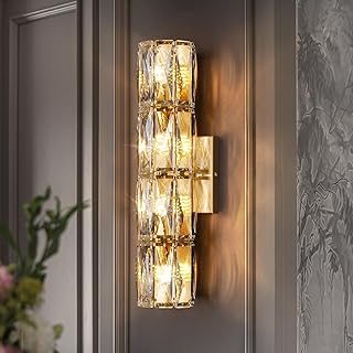 Kristall Wandleuchte Moderne Gold Wandlampe Innen Luxus K9 Kristall Lampen für Schlafzimmer Wohn…