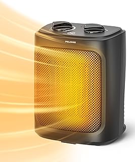PELONIS Mini Elektrischer Heizlüfter 2000W mit zwei Heizstufen und Lüfter, Keramik-Tischheizung…