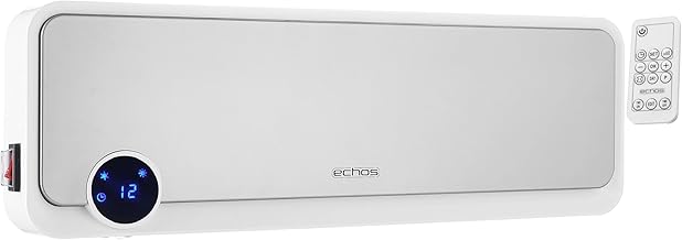 Echos Wand Heizlüfter | 12h Timer | 2000 Watt | Energiesparend | Fernbedienung | Keramisches Hei…