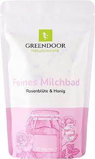 GREENDOOR Milchbad Rosenblüte Honig 200g aus der Naturkosmetik Manufaktur, Milch Bad natürliche…