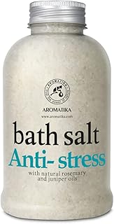Badesalz Anti Stress 600g – Meersalz mit Natürlichem Ätherischen Rosmarinöl und Wacholderöl -…