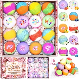 Badebomben Frauen Weihnachten Duschbomben, Badebomben Geschenk Set 16er Pack, Badekugeln Weihnach…