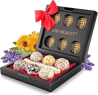 7 BIO Badekugeln – Badebomben Geschenkset mit Vitamin C – MADE IN GERMANY – Vegan – Wellness-Bade…