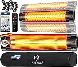 KESSER® Infrarotstrahler 2500W Infrarot Heizstrahler mit Fernbedienung, 3 Stufen, Instant-Heat, …