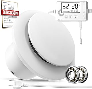 Badlüfter mit Feuchtigkeitssensor&Temperatursensor, Timer – Bad Lüfter 100mm mit Visualisiertem…
