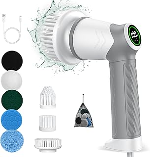 Elektrische Reinigungsbürste, Reinigungsgerät für Haushalt, Kabellos Power Spin Scrubber mit 7…