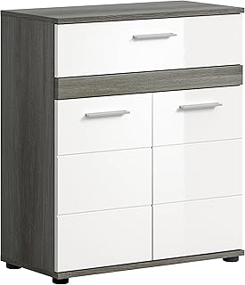 xonox.home Badezimmer Blake Kommode Schrank Midischrank Badezimmerschrank Badschrank in Front wei…